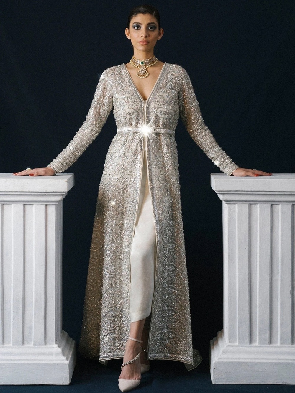 Hussain Rehar “Afshaan” Luxury Formal Outfit – Size Medium – Preloved